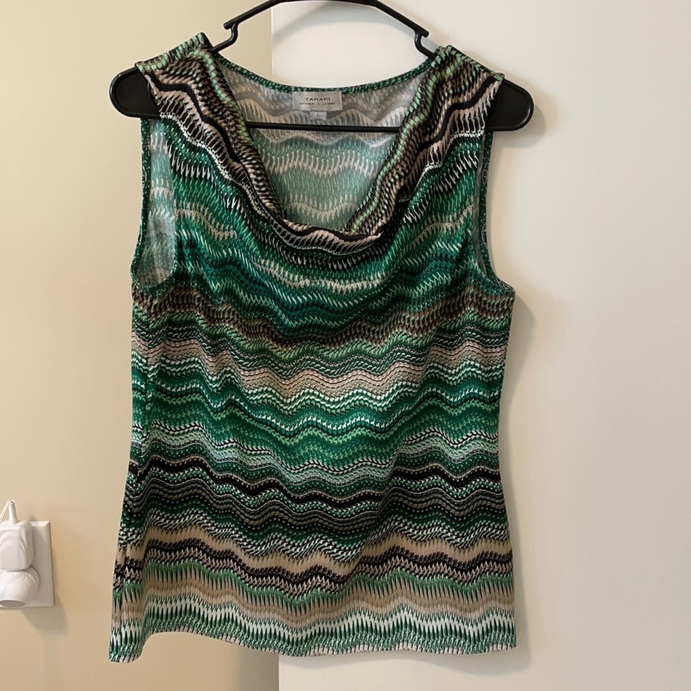 Tahari By Arthur S. Levine Sleeveless Blouse Size Large